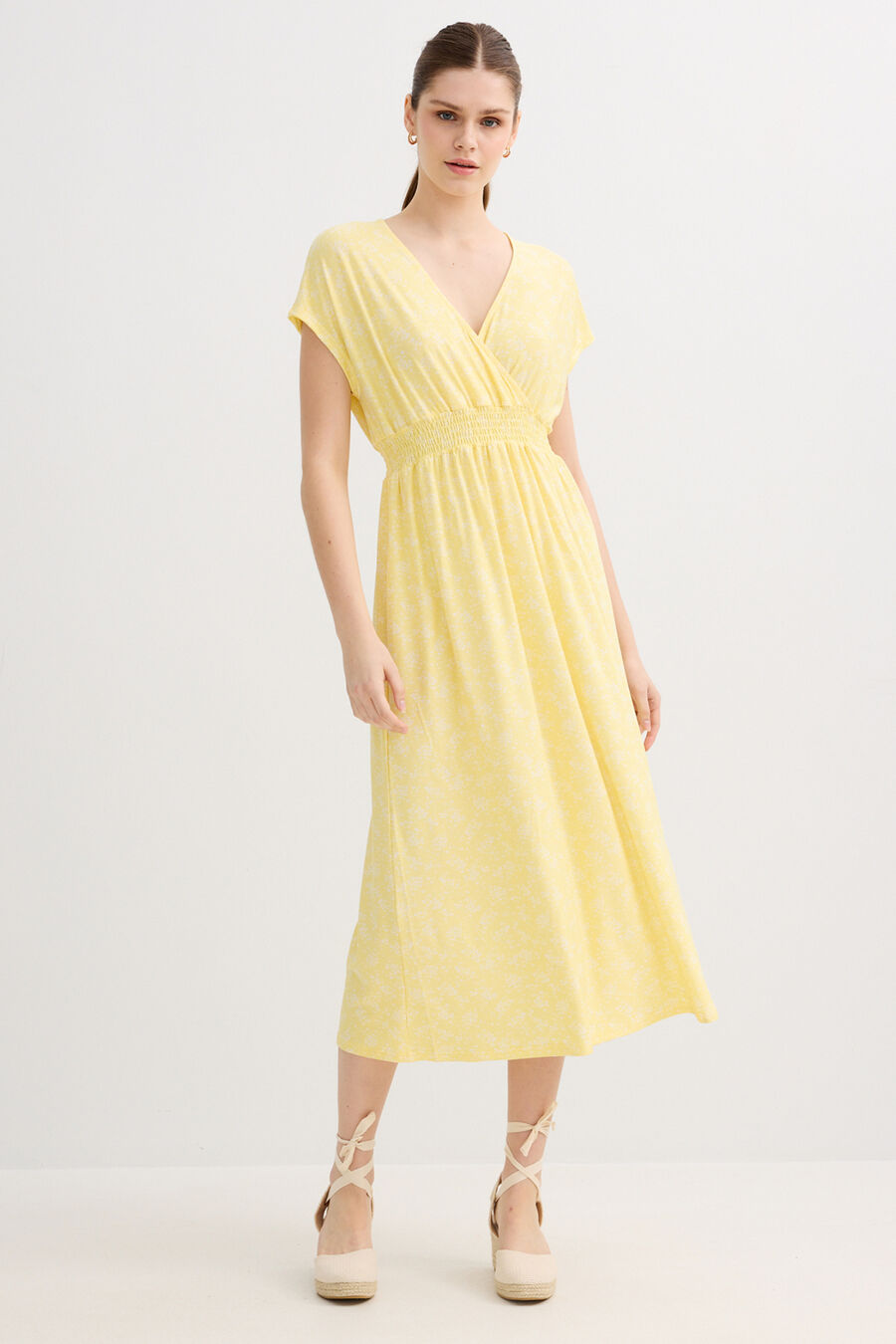 Vestido midi cintura elástica