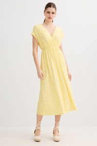 Inside Vestido midi decote em bico