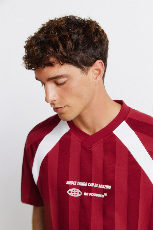 Springfield T-shirt de futebol com pe&ccedil;as vermelho