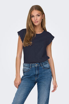 JDY T-shirt sem mangas de renda