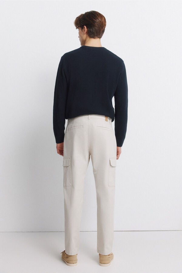 Springfield Slim fit cargo comfort trousers printed