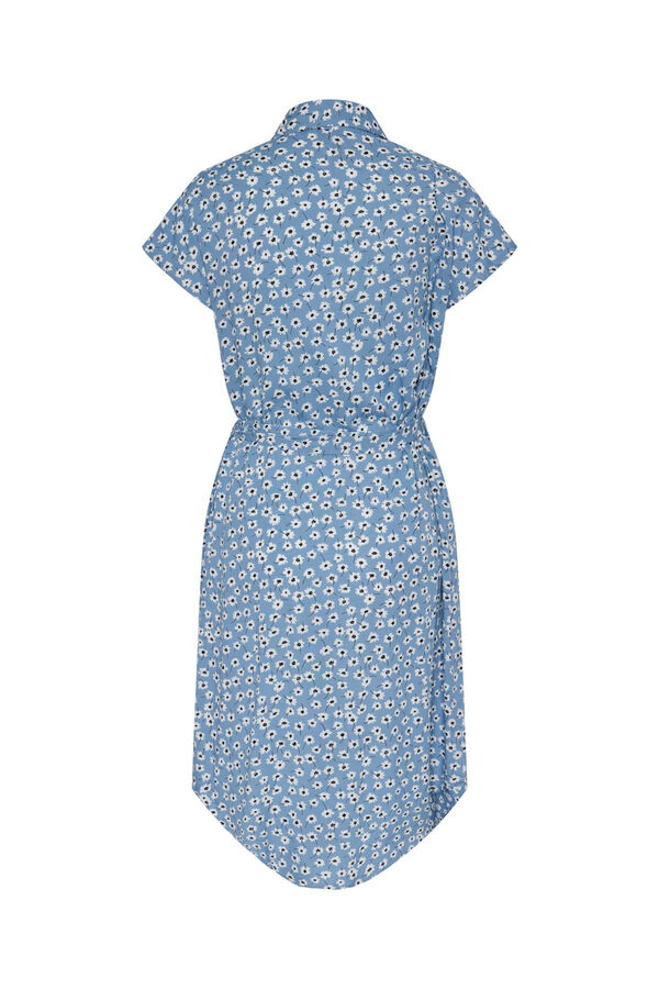 Springfield Short-sleeved midi dress bluish