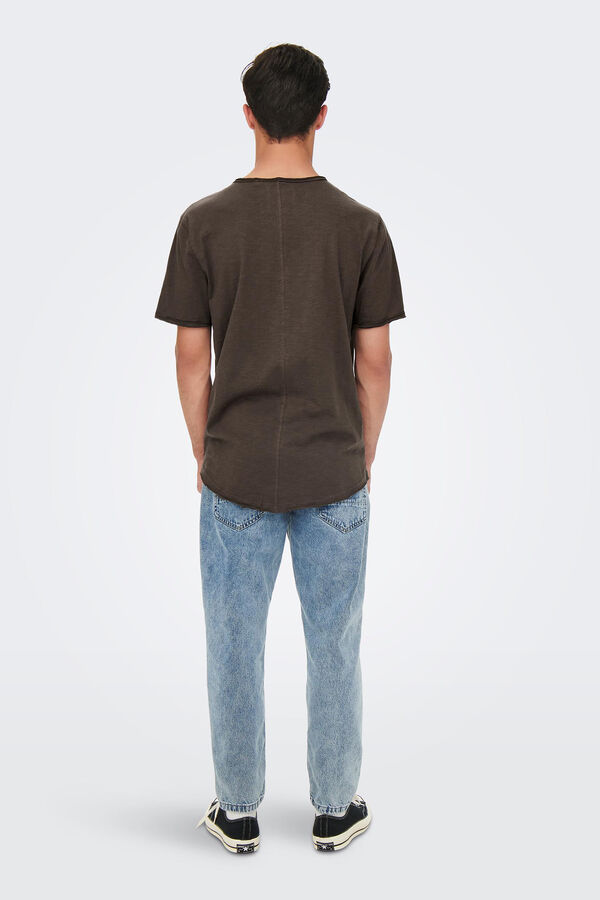 Springfield Short-sleeved T-shirt smeđa