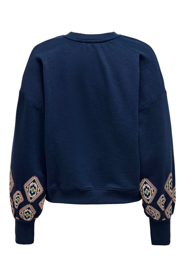Springfield Sweatshirt with embroidered details tamno plava