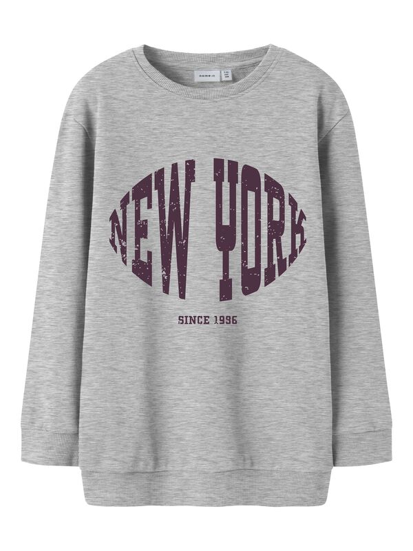 Name It Sudadera cuello redondo gris