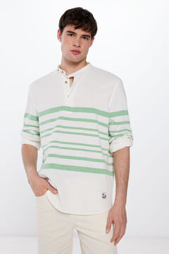 Springfield Horizontal striped polo shirt green