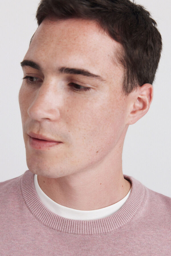 Springfield Basic round neck jumper pink