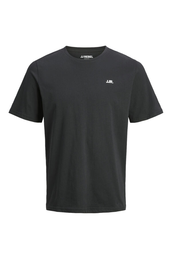 Springfield Camiseta de algodão com corte regular preto