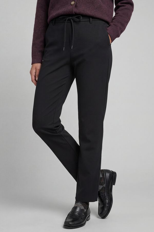 JJ REBEL Elastic regular trousers black
