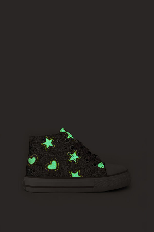 Conguitos Glow in the Dark High Top Sneakers Roze