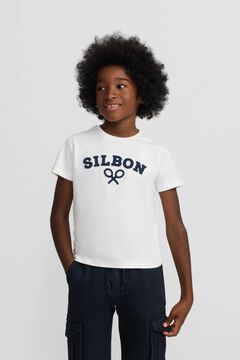 Silbon kids T-shirt de manga curta com meio fecho-&eacute;clair