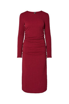 Pieces Vestido midi manga comprida