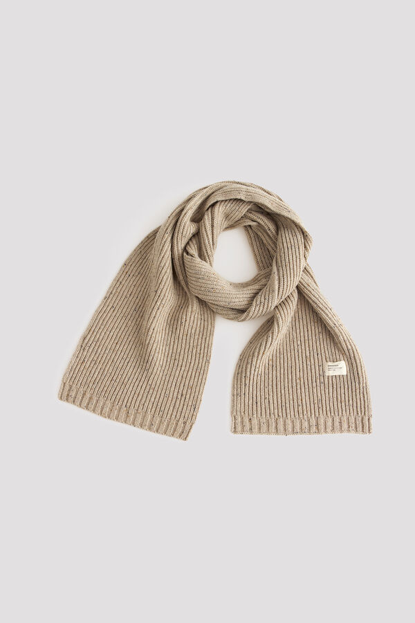 Springfield Ribbed scarf nude