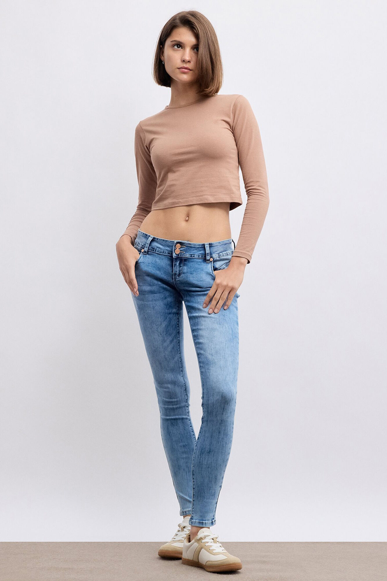 Inside Saum Zuglasche -Skinny-Jeans