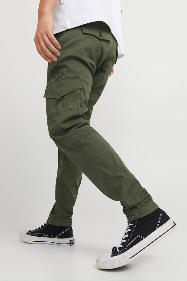 Jack & Jones Cal&ccedil;as cargo slim fit verde
