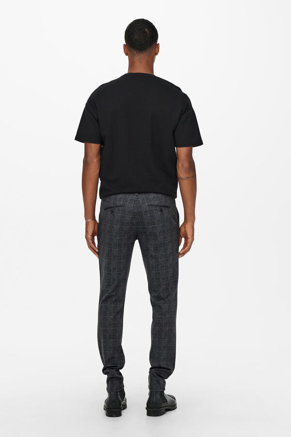 Springfield 5-pocket tapered fit trousers noir