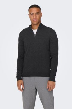 Only & Sons High neck zip-up jumper