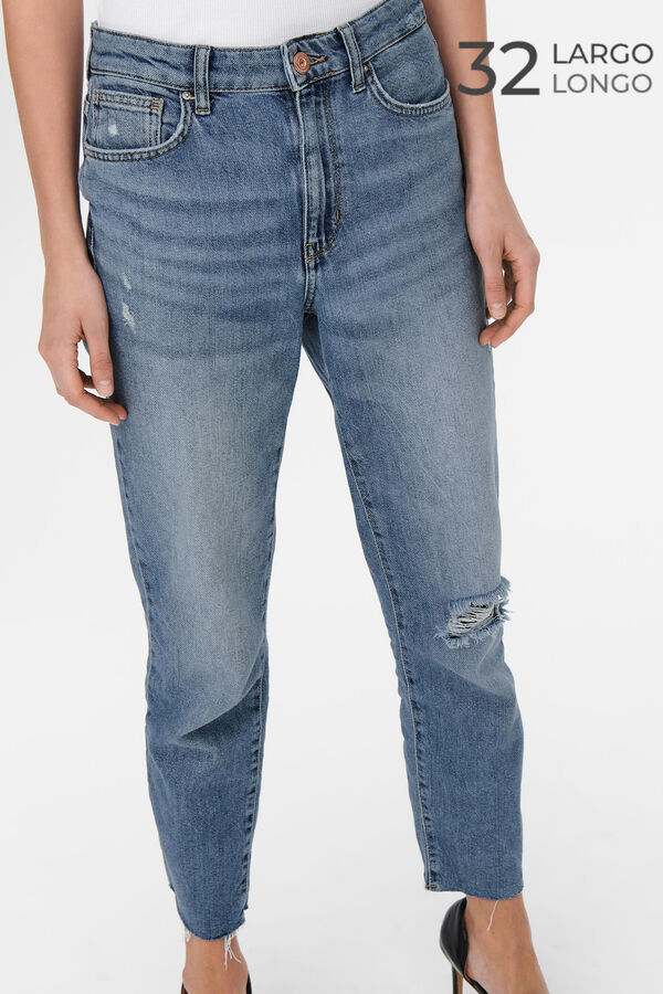 Springfield Mom fit 5-pocket jeans bleu mix