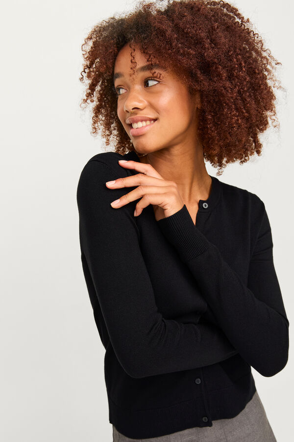 Jack & Jones Plain Fine Knit Cardigan black