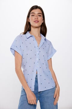 Springfield Essential cotton blouse navy