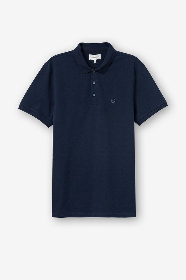 Springfield Piqué polo shirt with front appliqué bluish