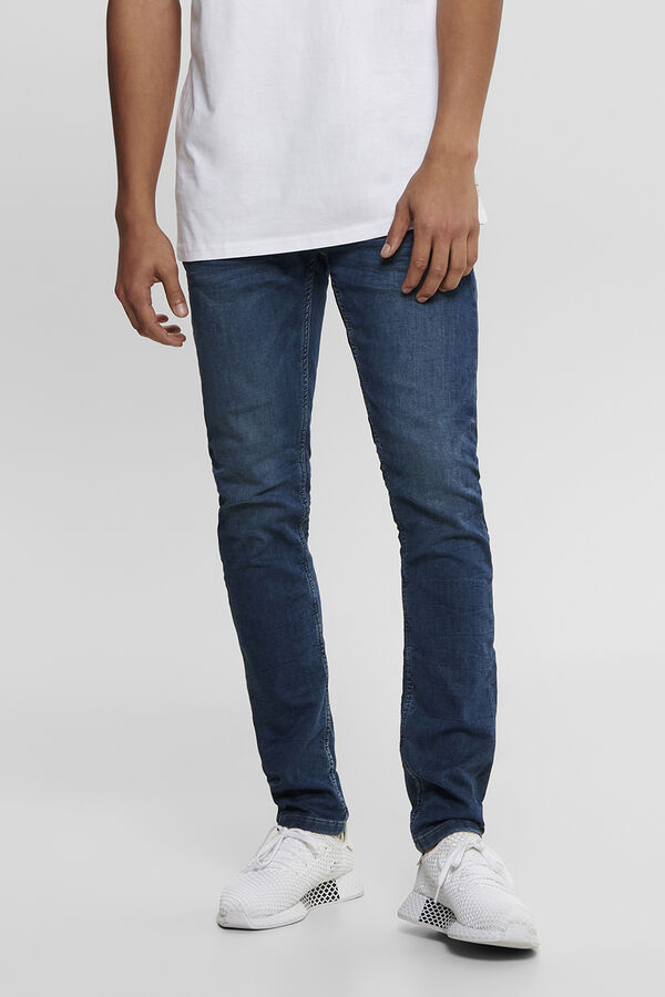 Springfield Blue slim fit jeans kék