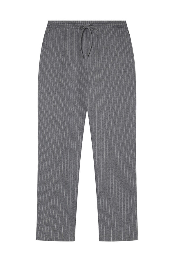 Springfield Pantalon jogger maille circulaire gris clair