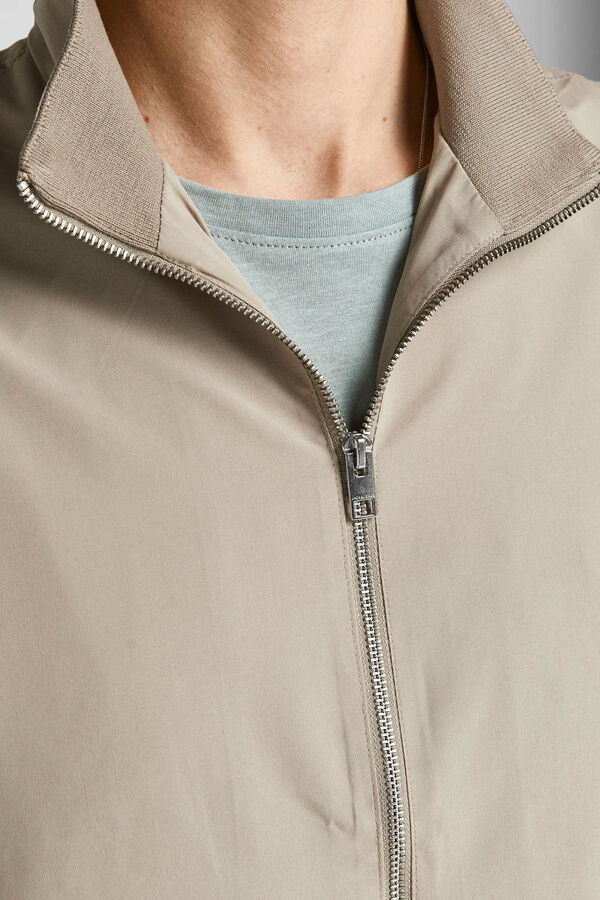 Jack & Jones bomber jacket with high neck blue