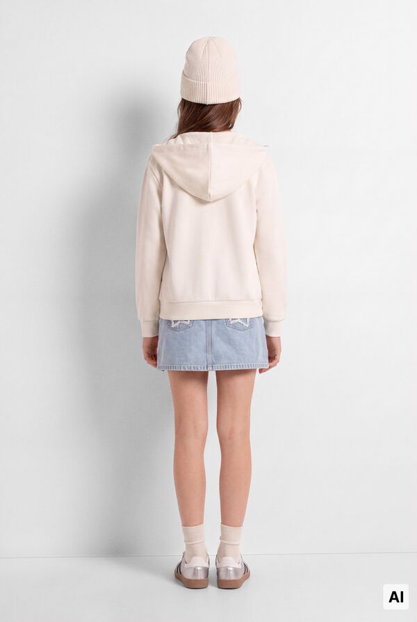 Springfield Kids Girl's basic open sweatshirt beige