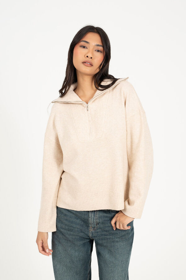 Brave Soul Jersey de punto con tacto suave beige