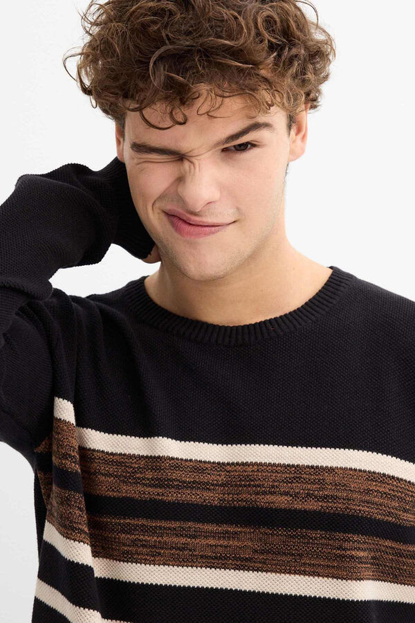 Inside Jersey Rayas negro