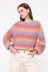 Pieces Jersey de punto multicolor morado/lila