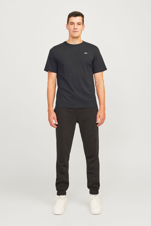 JJ REBEL Kurzarm-T-Shirt Regular Schwarz