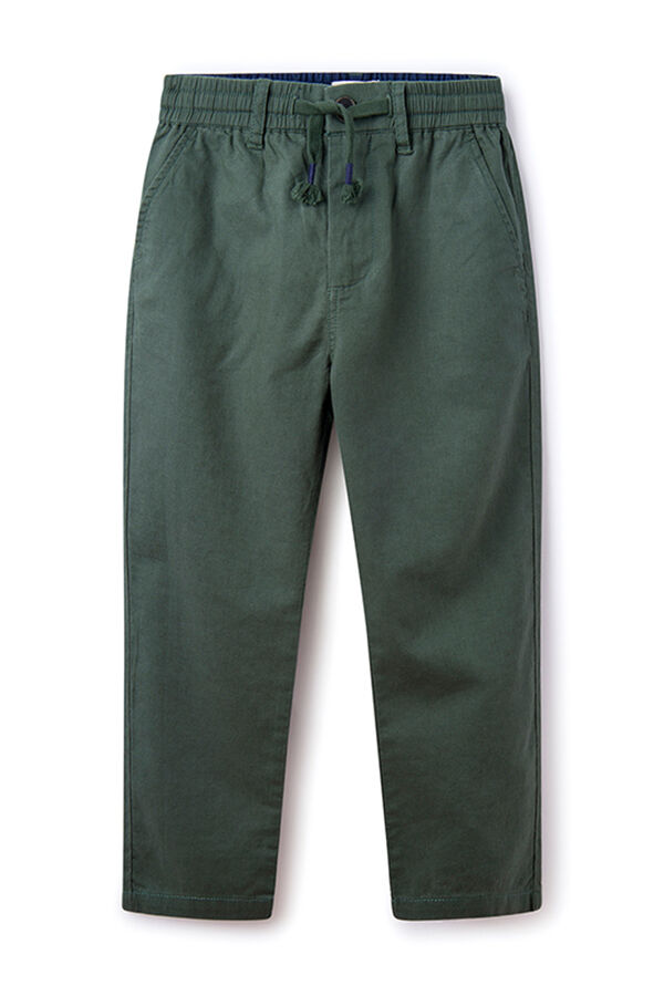 Springfield Pantalon chino lino niño verde