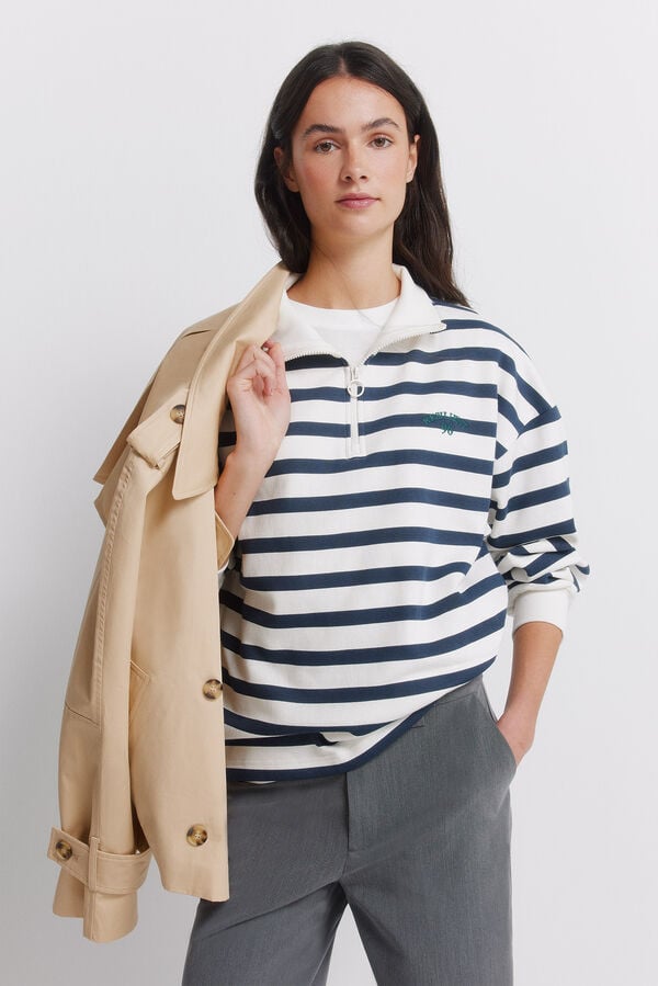 Springfield Striped sweatshirt brown