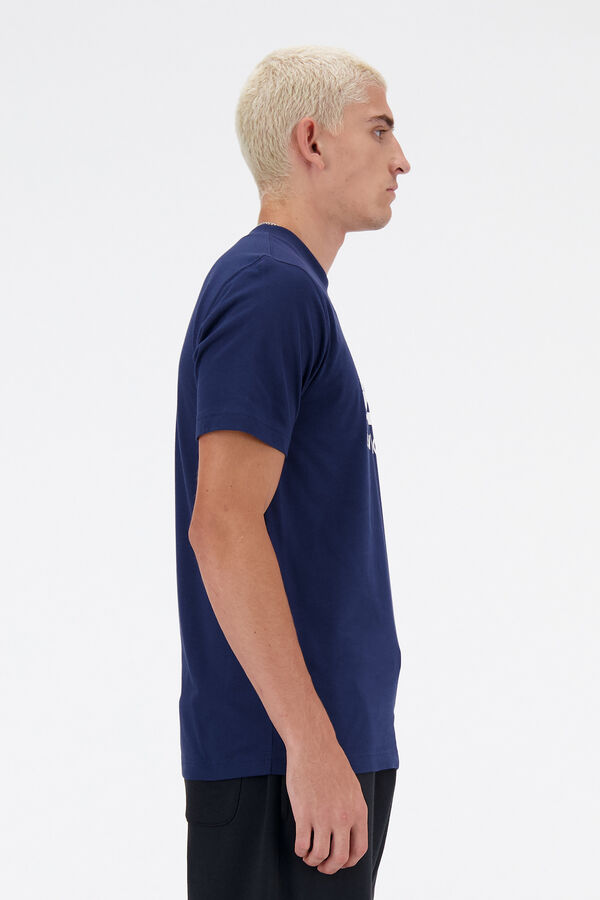 New Balance Camiseta com logotipo Sport Essentials azul
