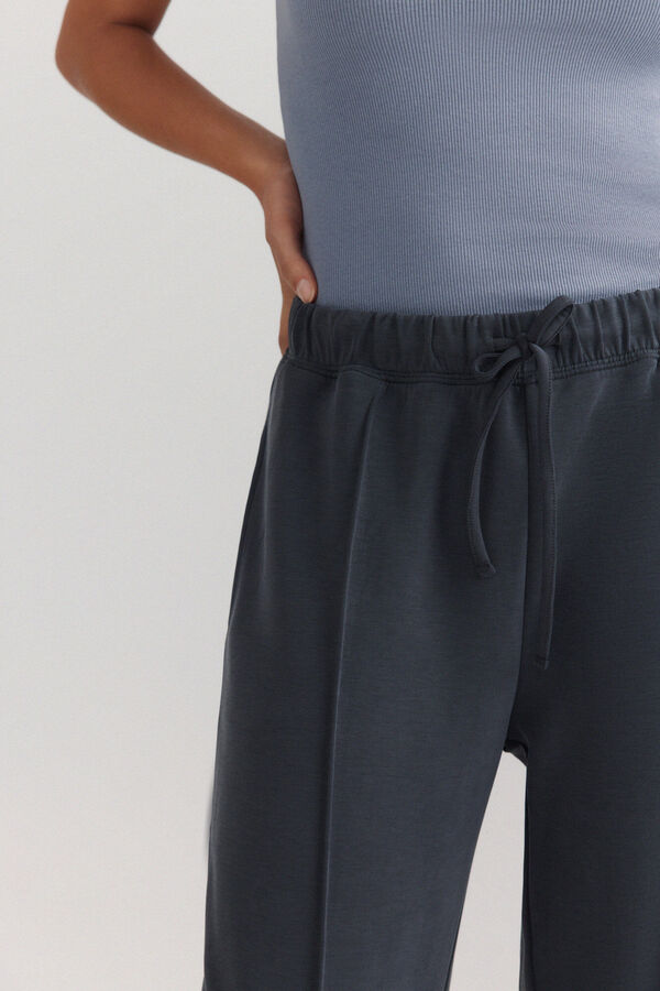 Springfield Cal&ccedil;a desportiva wide leg soft touch cinzento