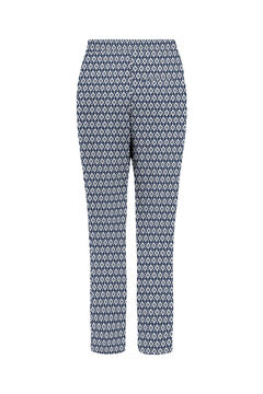 Springfield Fluid straight-cut printed trousers bluish
