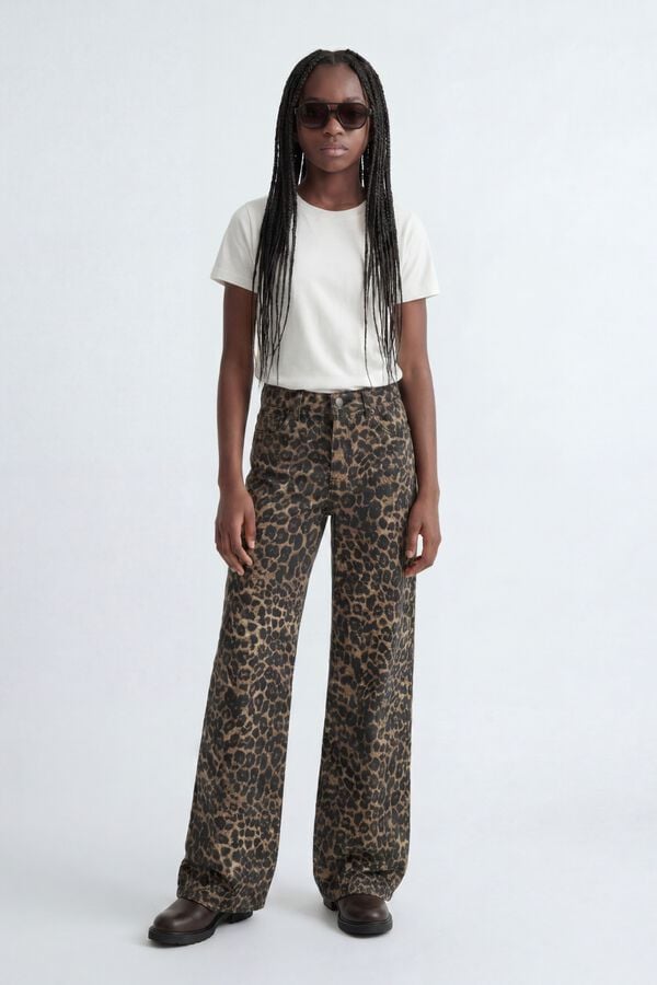 Jack & Jones Girl Wide leg trousers nude