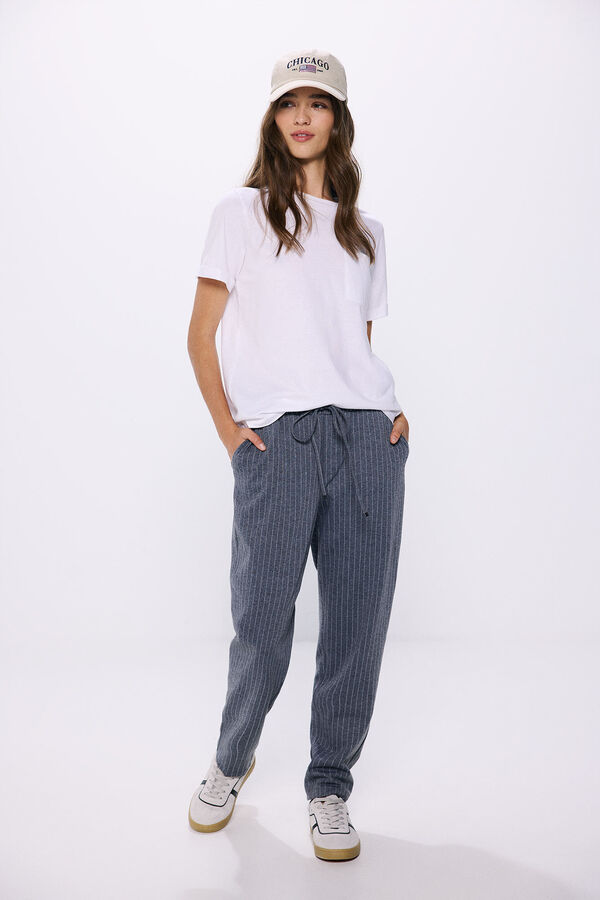 Springfield Pantalón jogger punto circular marengo