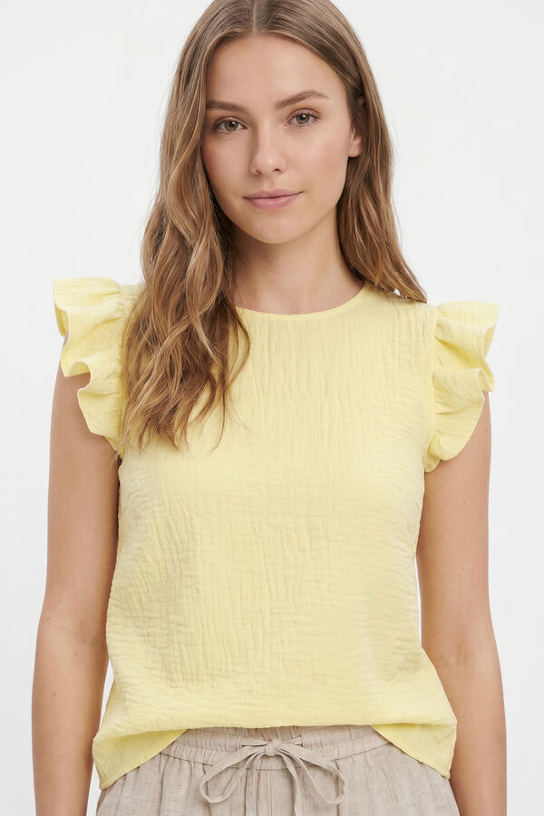 Pieces Top manga corta amarillo