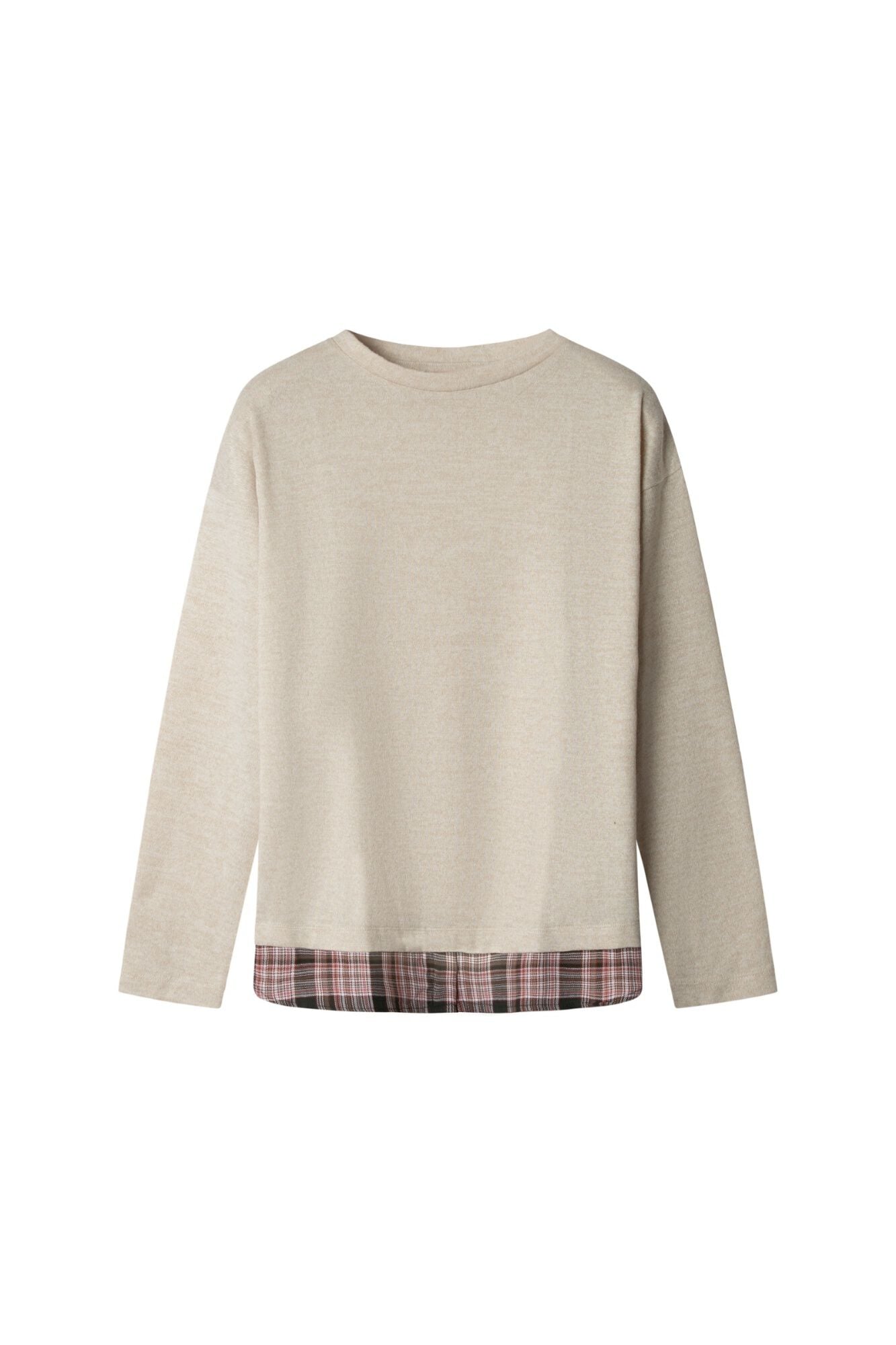 Springfield Long sleeve mixed fabric T-shirt