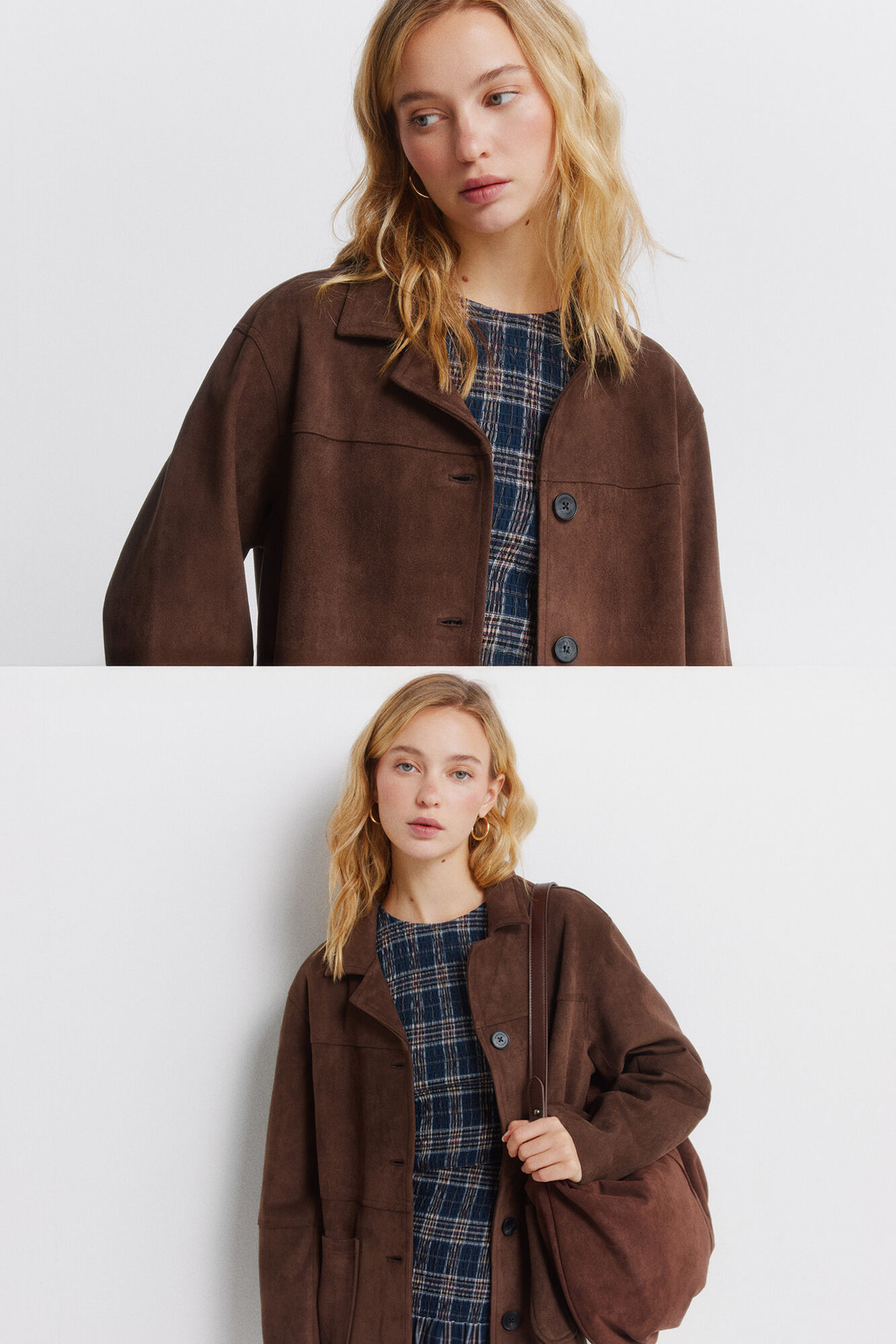 Springfield Chaqueta antelina bolsillos