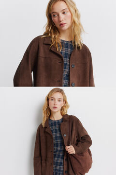 Springfield Casaco de camur&ccedil;a sint&eacute;tica com bolsos