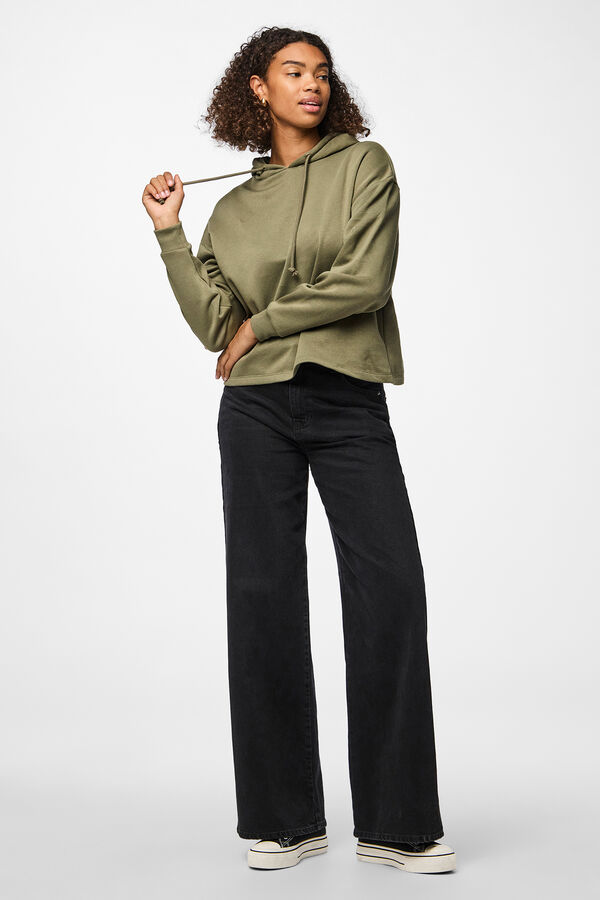 Pieces Sudadera basica verde