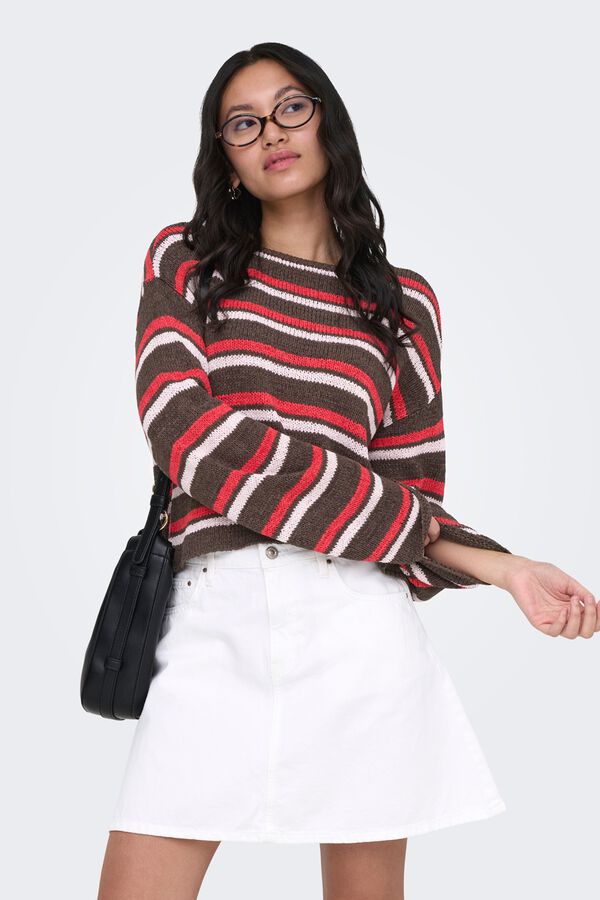 Only Striped jumper nude