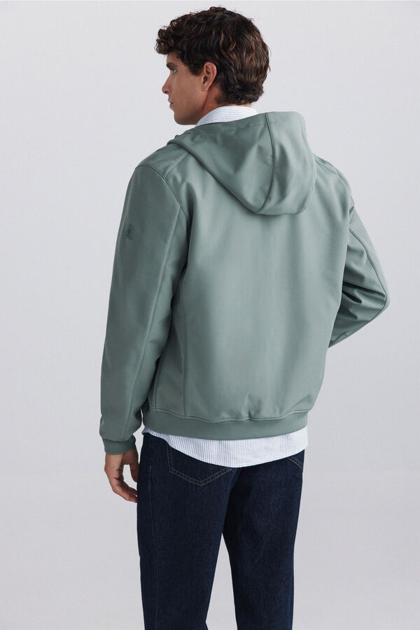 Springfield Hooded softshell jacket green