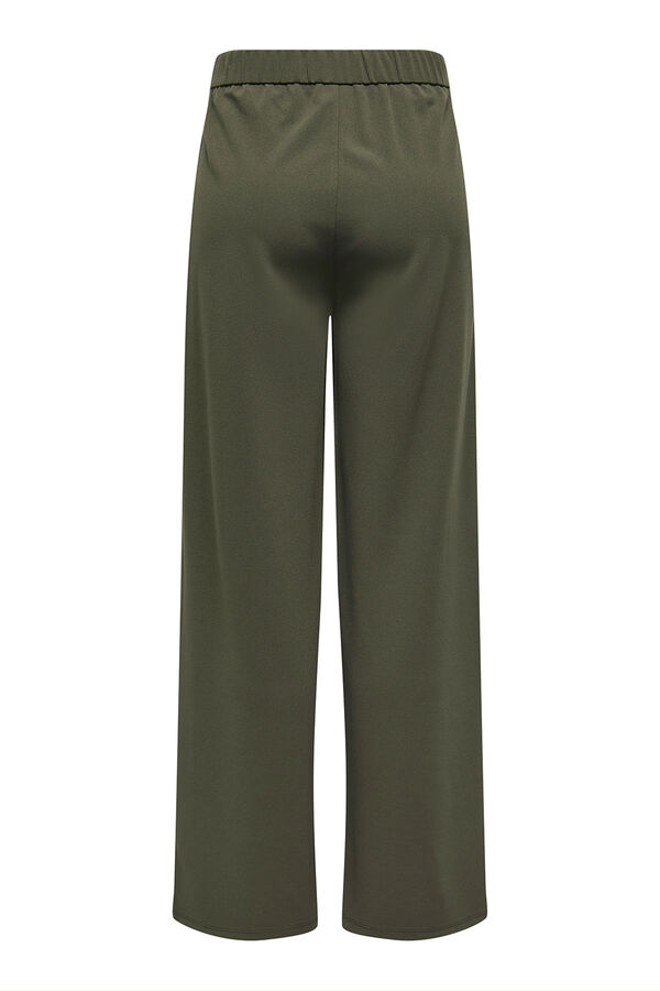 JDY Pantal&oacute;n recto pinzas marr&oacute;n