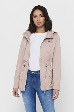 Springfield Hooded parka with gathered waist pink