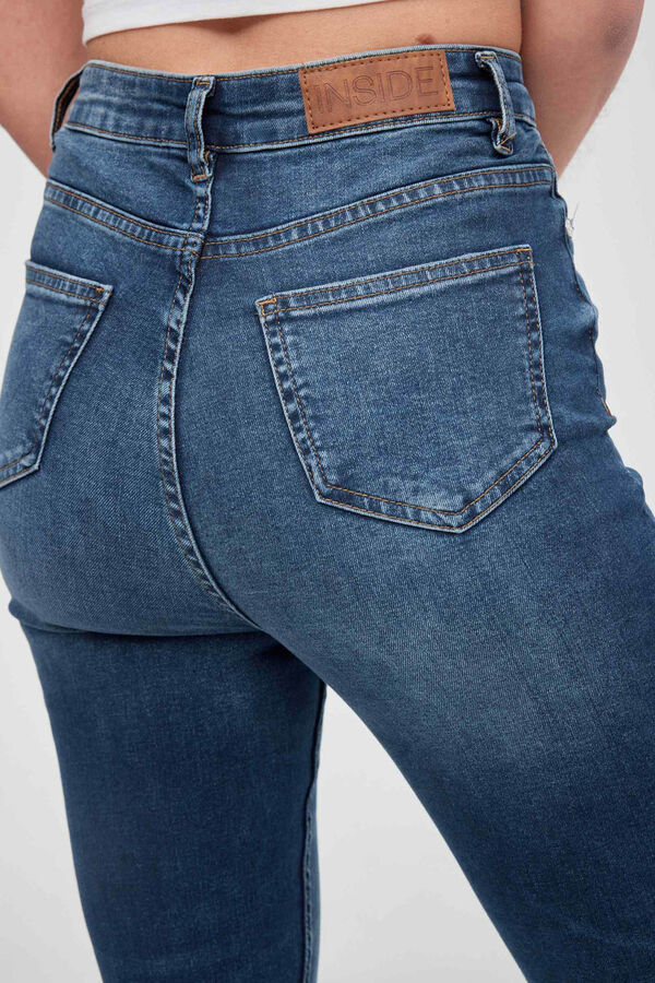 Springfield Jeans Skinny Tiro Alto azul oscuro